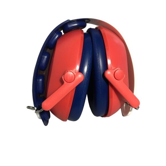 3M Kids Hearing Protection Earmuffs Adjustable Red Blue Noise-Reducing Foldable - Picture 2 of 5